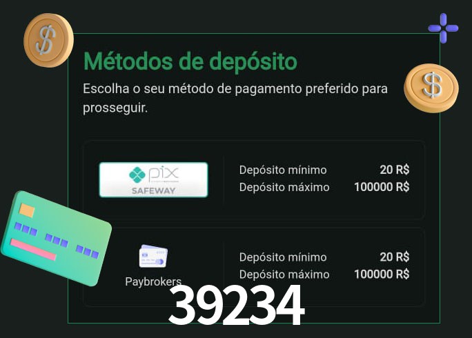 O cassino 39234 oferece uma grande variedade de métodos de pagamento